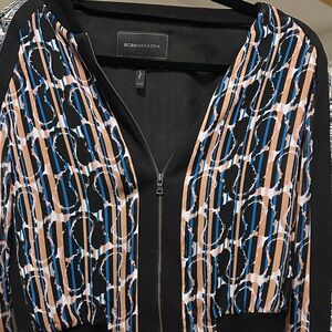 BCBGMaxAzria Multicolor Patterned Bomber Jacket